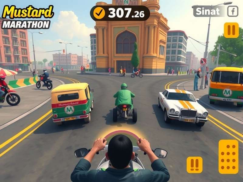 Mustard Marathon community event showing Indian festival racing